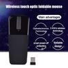 Stylish 2.4GHz Foldable Wireless Touch Mouse, Perfect Gift, Compact, Optical Wireless, Black