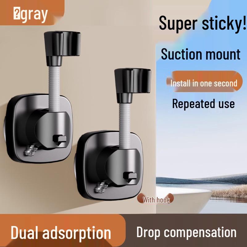 Universal No-Drill Suction Cup Shower Head Holder