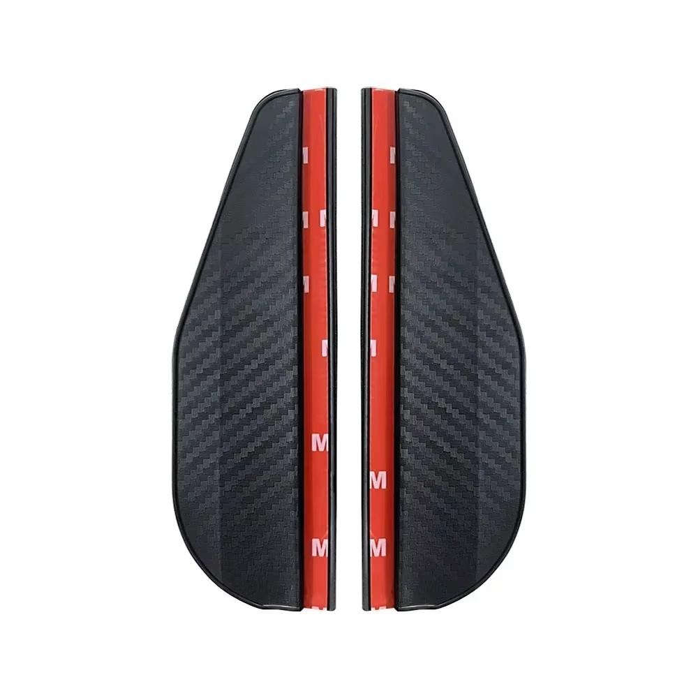 Auto Rückspiegel Regen Augenbraue Kohlefaser Sonnenblende Schattenspender Schutz Klare Sicht Regen Auto Spiegel Organizer Zubehör