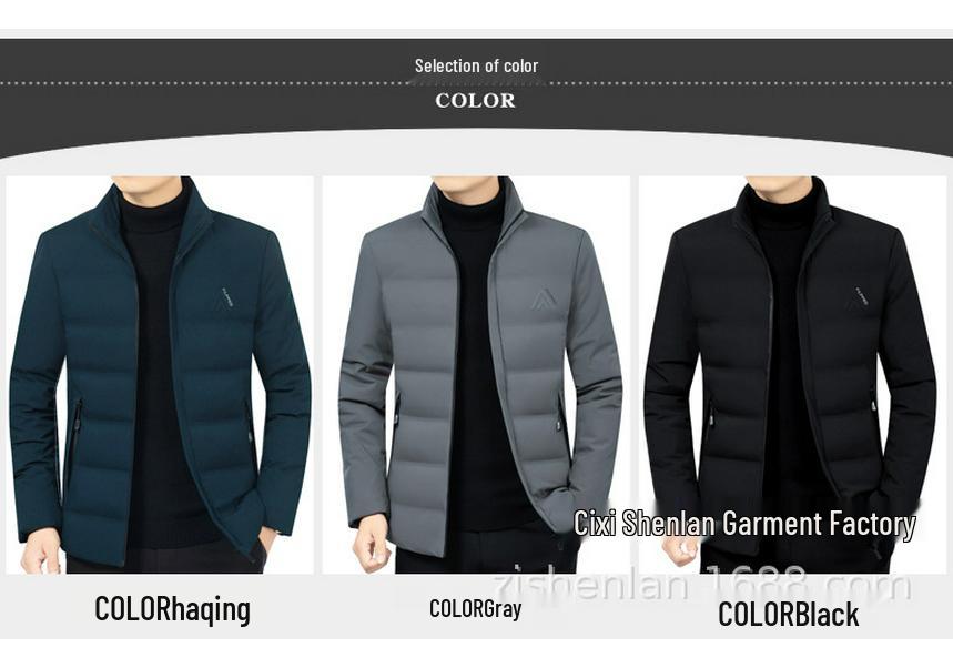 Men's Winter Stand Collar Jacket - Fashionable and Warm Cotton Jacket for Middle-aged Casual Wear