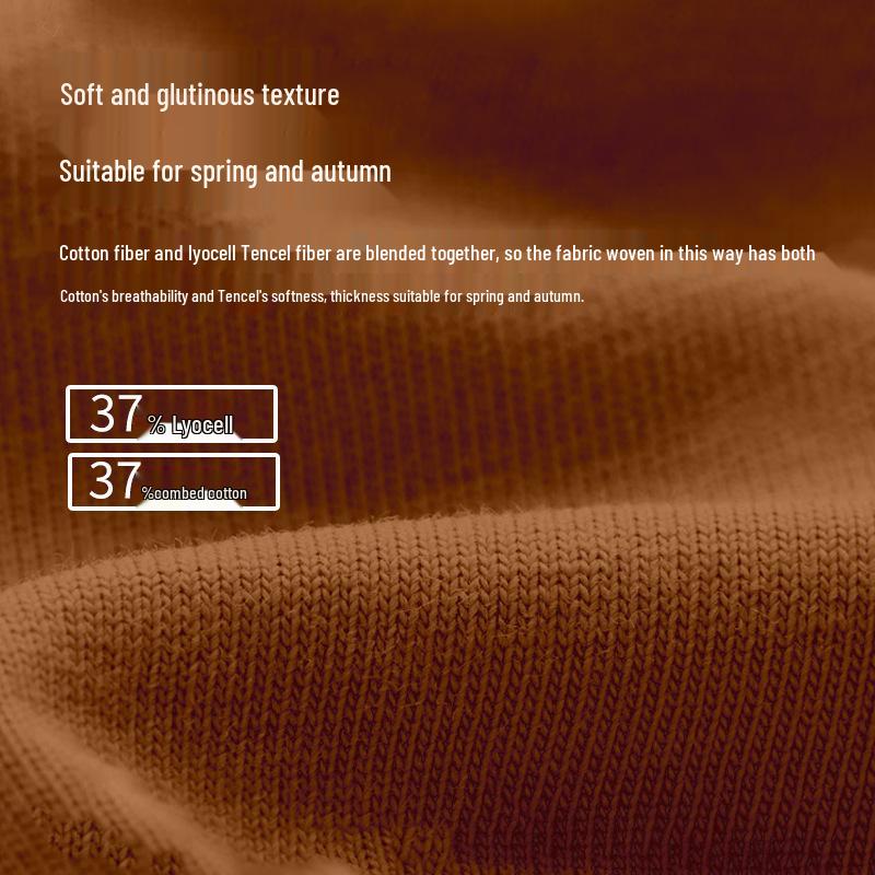 5A Antibacterial Men's Tencel Cardigan Pajamas - Long-Sleeve Lapel Design for Home or Outdoor Wear