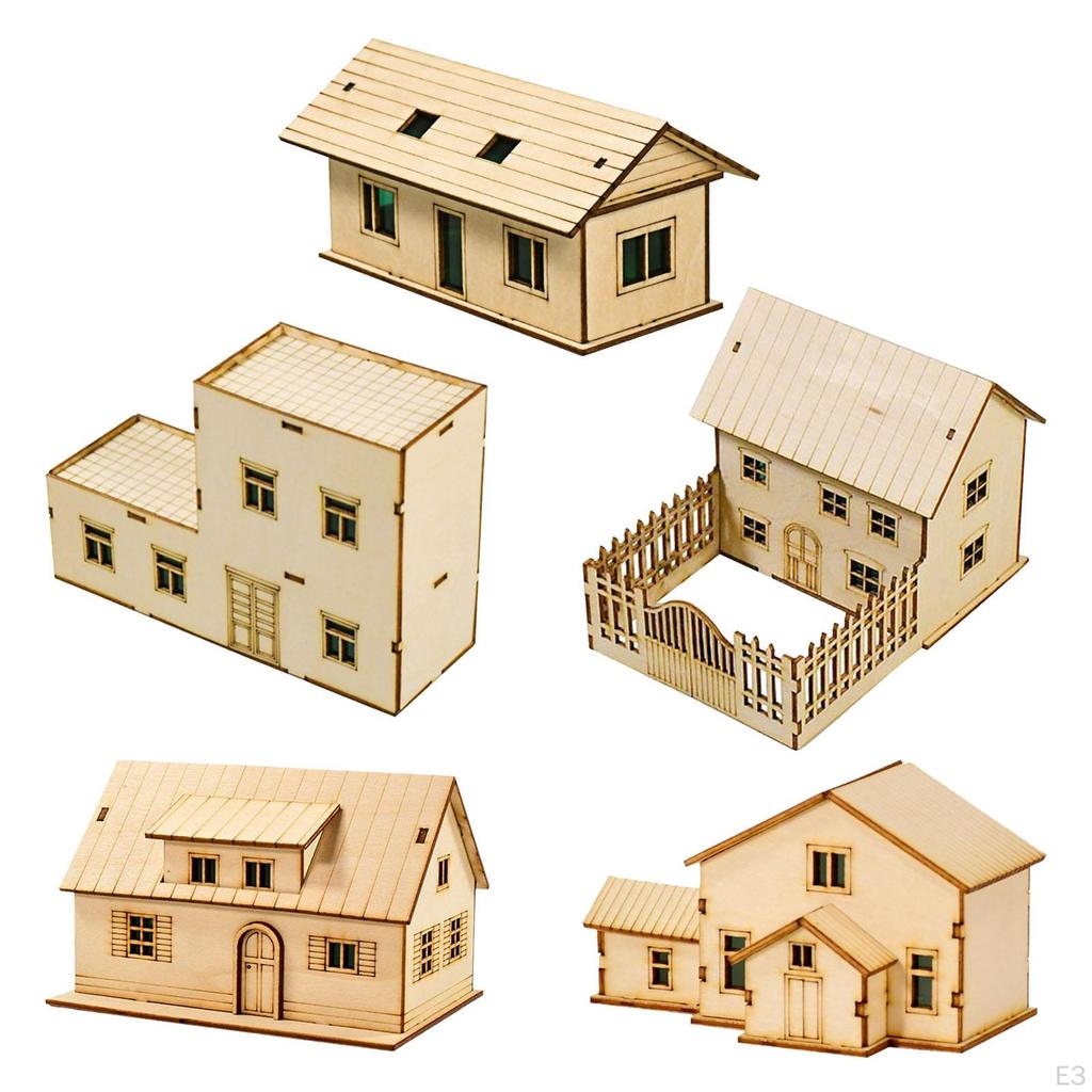 1/64 1/60 Miniature House Made of , Unpainted, Unique Ornament Accessory, DIY Building, Ready for