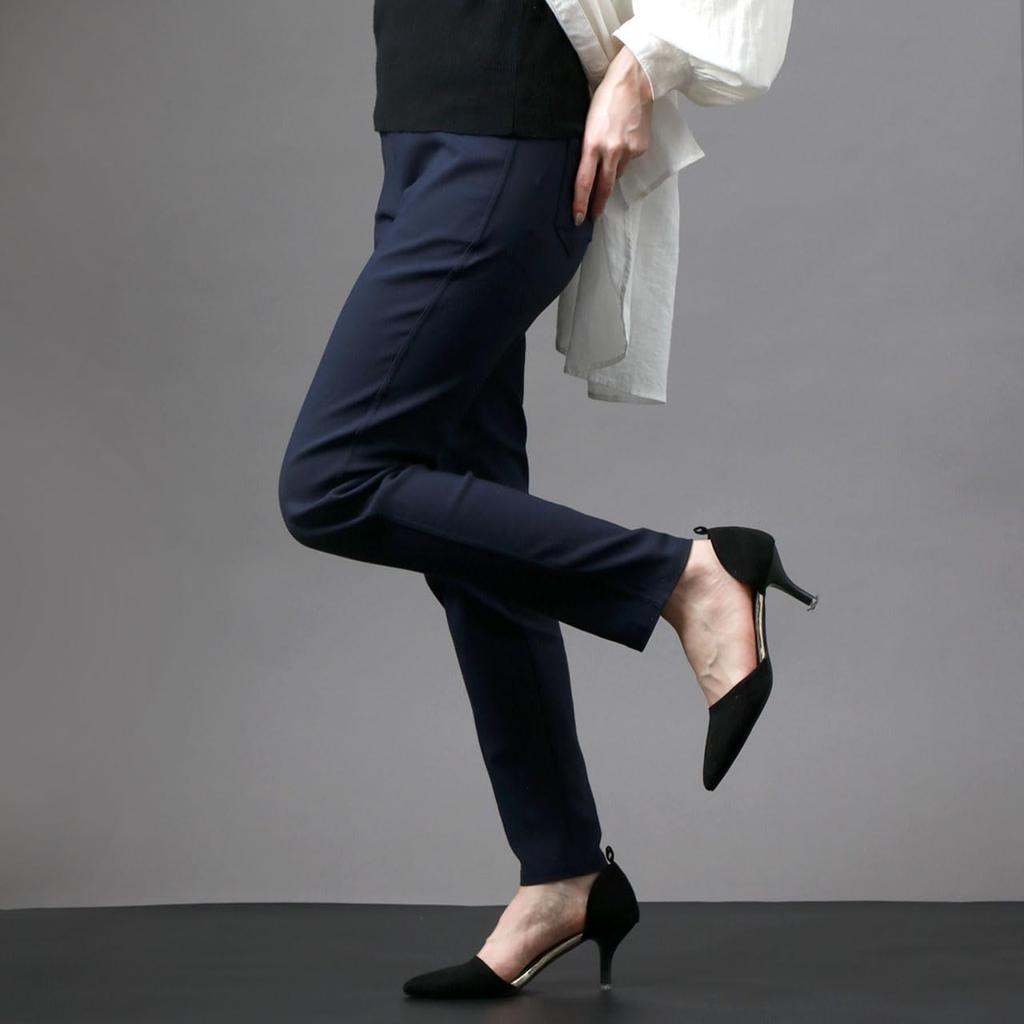 MRU Twill Solid Stretch Skinny Size M Women's Leggings, Pants, Navy,