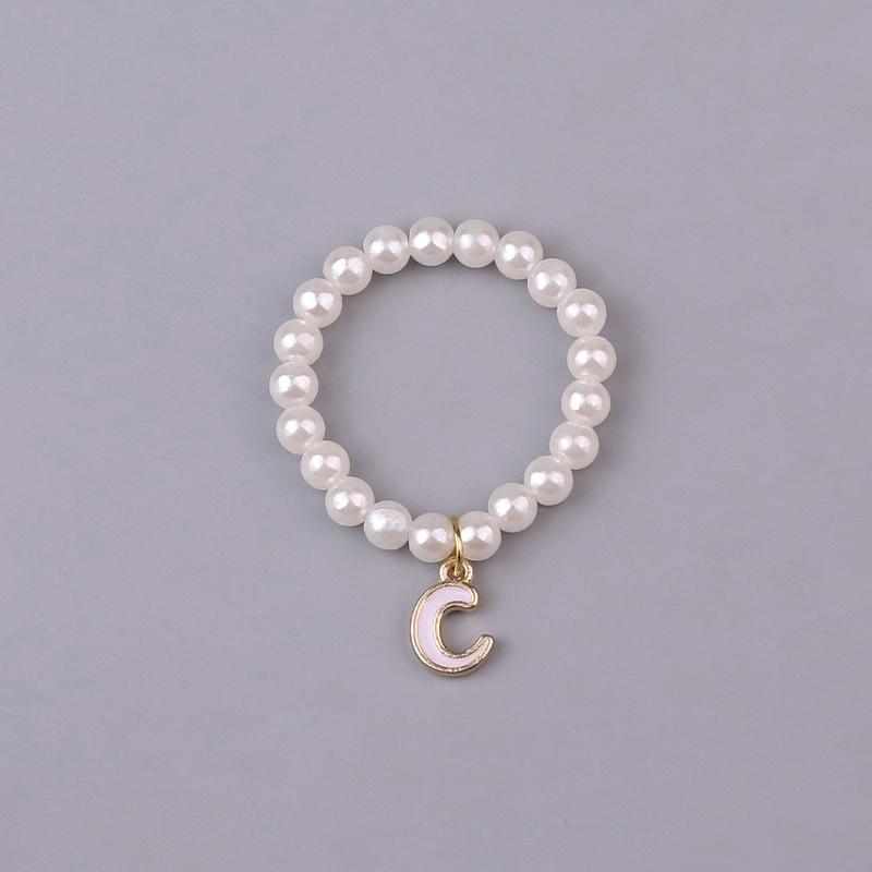 Doll Necklaces, Elegant Sweet 26 Letters Pearl Necklace Cute Doll Accessories For 10.5Cm 4.0 Mini Doll Chain Jewelry & Outfit