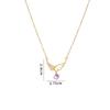 Fashion Popular Angel Wings Zircon Pendant Necklace Stainless Steel Chain Geometric Choker Jewelry Party Gifts For Women Girls