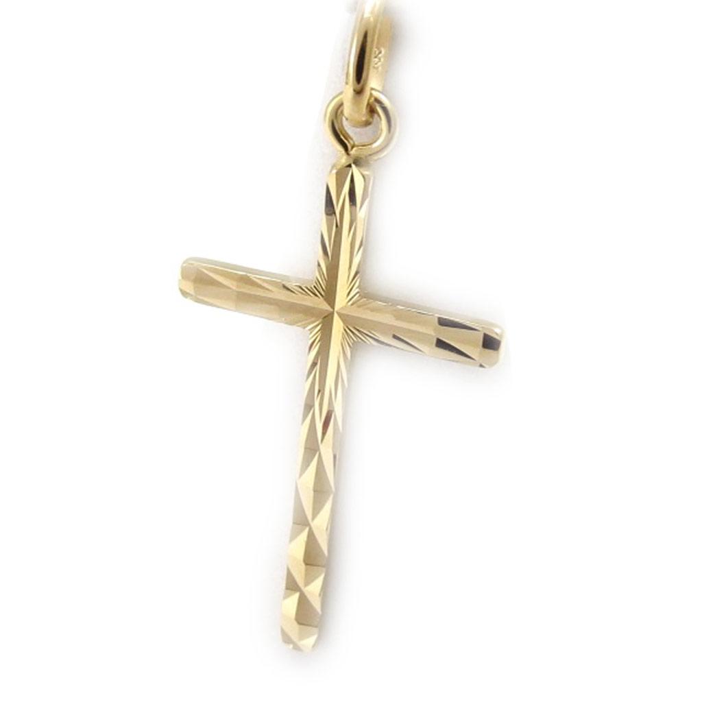 Altesse [K6324] – Vergoldeter „Kreuz“-Anhänger – 38 x 18 mm