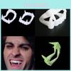 Halloweenfeestkostuumaccessoires: witte plastic neptanden, zombie-vampiertanden, feestdecoratie, Wawazhengfu
