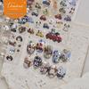 Tomoni Ballet Style Embossed Puppy Nail Stickers - Cute Mini Ornaments for Planners