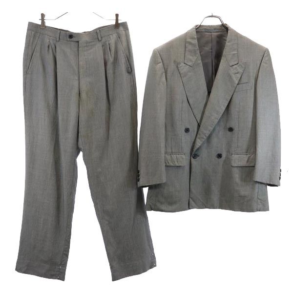 LANVIN wool blend suit Setup R50-46 Gray Men's Used