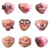 Lightweight Holiday Prank Adults Scary Halloween Face Half Gear Latex Masque for Horror Party Funny Character Adults with Elastic