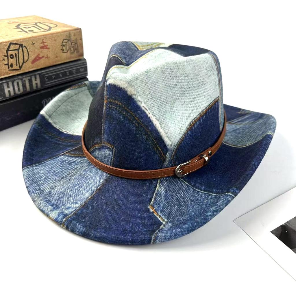 Hat  Ethnic Style Retro Top Hat Fashion Western Cowboy Hat Jazz Hat Travel Vacation Felt Hat Tide