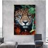 Nordic flor animal mural tigre leão zebra cartaz e impressão mural sala de estar lona moderna pintura decorativa clássica