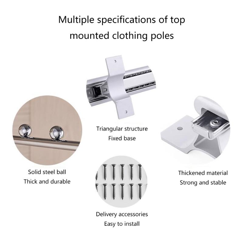 Telescopic Clothes Hanger Clothes Rack Storage Device for Wardrobe Vertical and Longitudinal Rod Clothes Hanging Rod