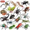 Oenux  Insect Animals Model Butterfly Bee Dragonfly Mantis Ant Snail Action Figures Jouet Collection Decor Kids Education Toy