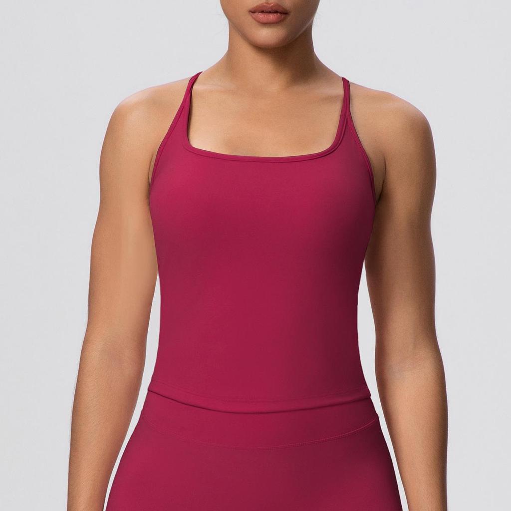 Cloud-like Quick-drying Cross-strap Y-back Sports Vest for Running & Yoga