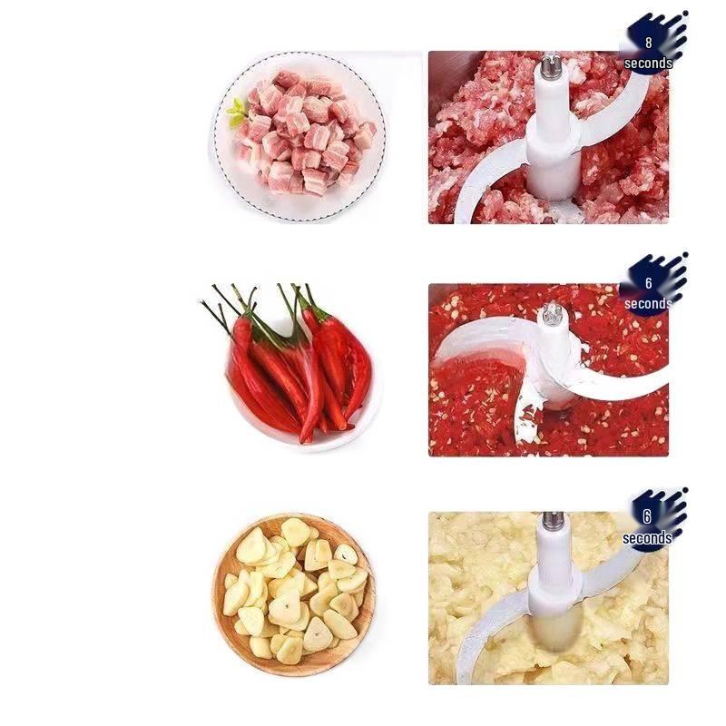 Picadora de Carne y Picadora de Verduras Eléctrica Alemana - Licuadora Multifuncional de Acero Inoxidable para Chile y Cocina