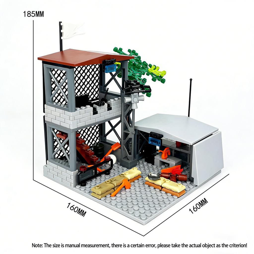 Militari Esercito Soldati Seconda Guerra Mondiale WW2 Soldati Bunker Modello in Scala Set di Blocchi da Costruzione Blocchi Mattoncini Giocattoli Playset Per Bambini Regalo