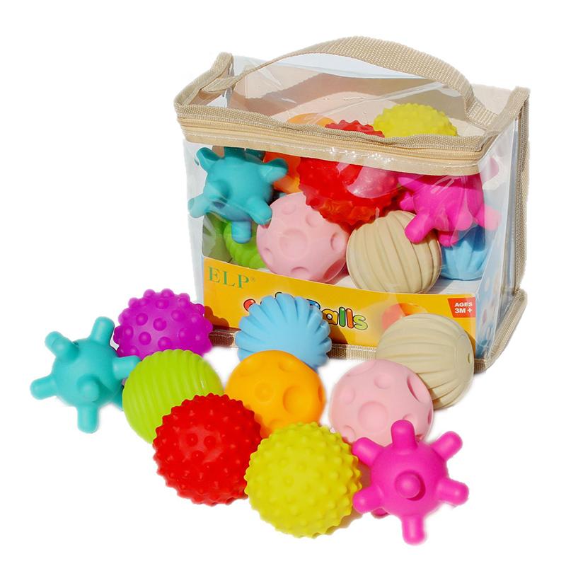 Sensory Balls for Baby Touch Hand Ball Massage Soft Textured Balls Baby Hands Squeeze Balls Set Develop Kid's Tactile Senses Toy