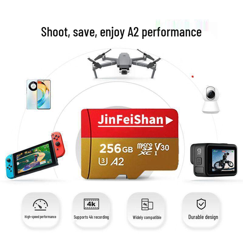 DJI Pocket 2/3 Compatible 128GB TF Card for 4K Panoramic Action Camera