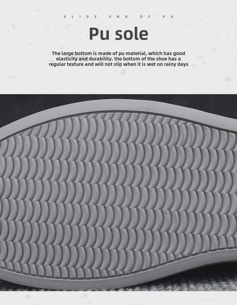 Men's Canvas Summer Breathable Casual Flat Shoes, Soft Sole Slip-On Black Work Shoes