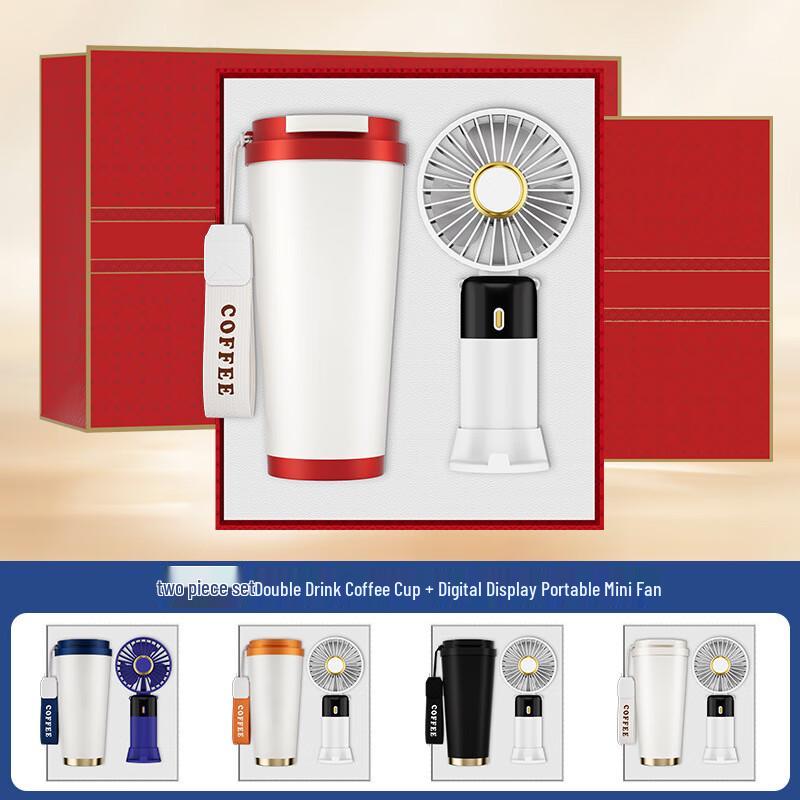 Mid-Autumn Festival Coffee Cup & Mini Fan Gift Set