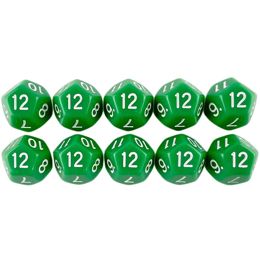 Multi-sided Dice 177mm TRPG DND Digital Dice Game Collection 12 Sided 10 Pieces for Board Games