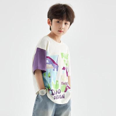 Duoduo Home Boys' Fairy Tale Cottage Cooling Cotton T-Shirt