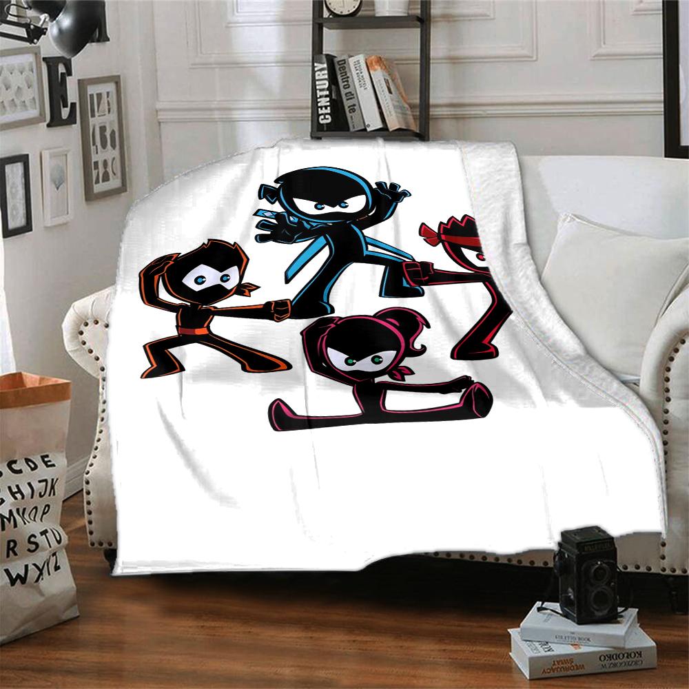 Ninja Kidz Theme Printed Blanket - Perfect for Couch, Bed, Travel & Outdoor Use | Machine Washable, Cozy & Durable.