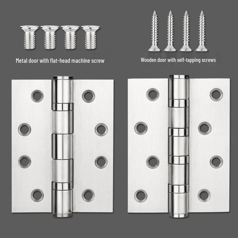 304 Stainless Steel American-Style Widened Hinge for Wood, Metal, and Fire Doors