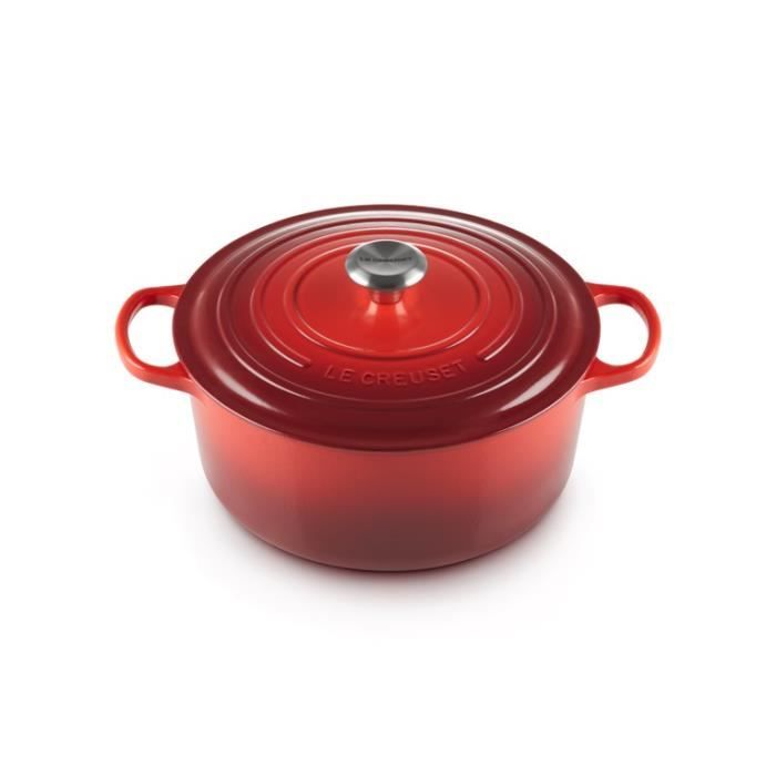 Le creuset - cocotte en fonte émaillée cerise 30cm