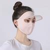 Women Sporty UPF Sun Mask with Visor - Ice Sliky Fiber Breathable Lightweight Summer, Washable Reusable Face Cover for Outdoor Activities