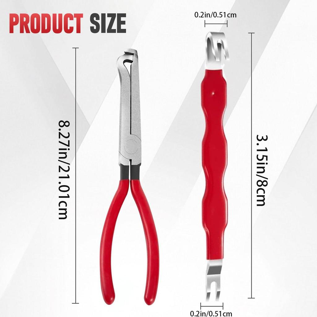 2pcs Electrical Disconnect Pliers Bendable Straight Head Wire Cutters Oil Pipe Disconnecting Pliers Electrical Connector Removal