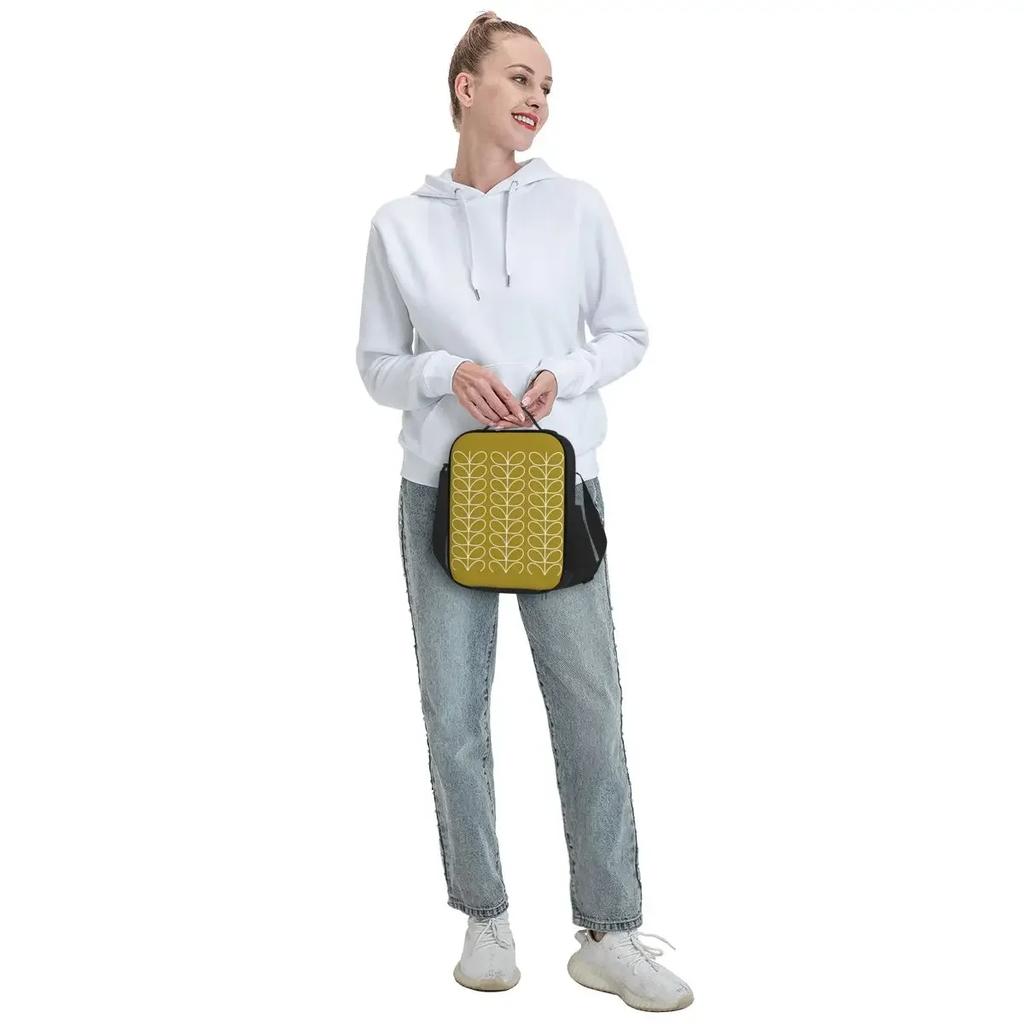 Sac isotherme à déjeuner Orla Kiely Multistem pour Fleur Scandinave Réutilisable Glacière Thermique Boîte à Bento Nourriture Travail École Voyage