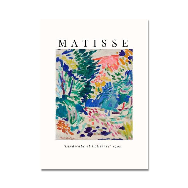 Vintage Colorful Matisse La Music Cat and Goldfish Poster Living Room Oil Painting Home Wall Art