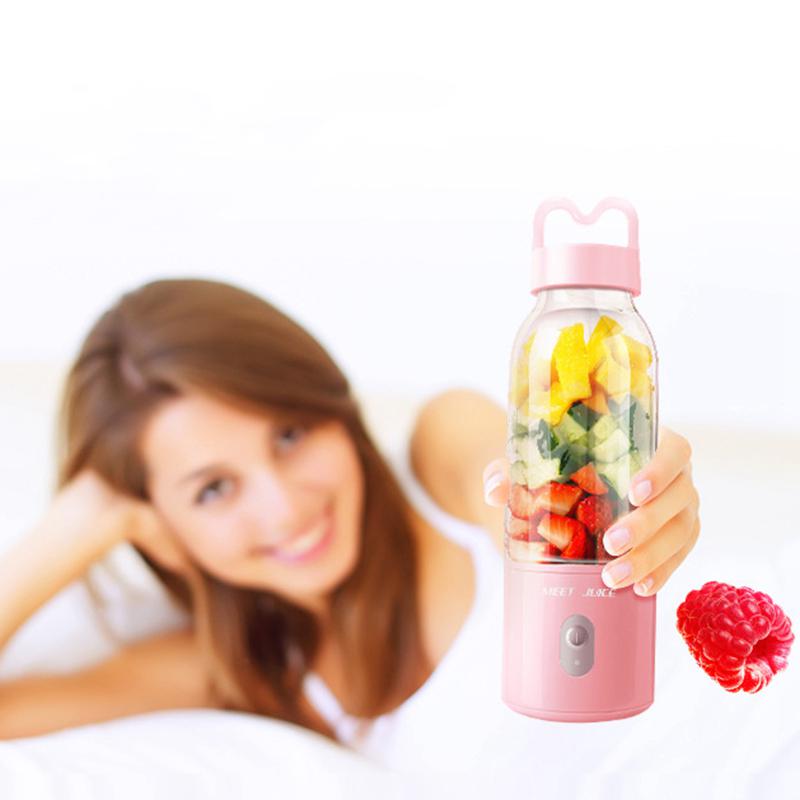 Buy Meet Juice 500Ml 4 Blade Portable Usb Rechargeable Juice Cup