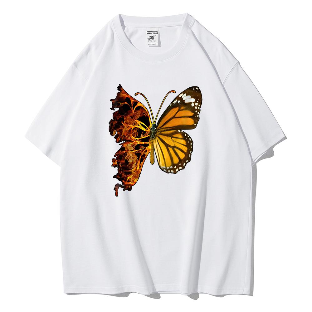 My Heart Is Burning Like This Cotton Woman T-Shirts Sport Comfortable T-Shirts All-Match Hipster Tshirt Breathable Summer Tshirt