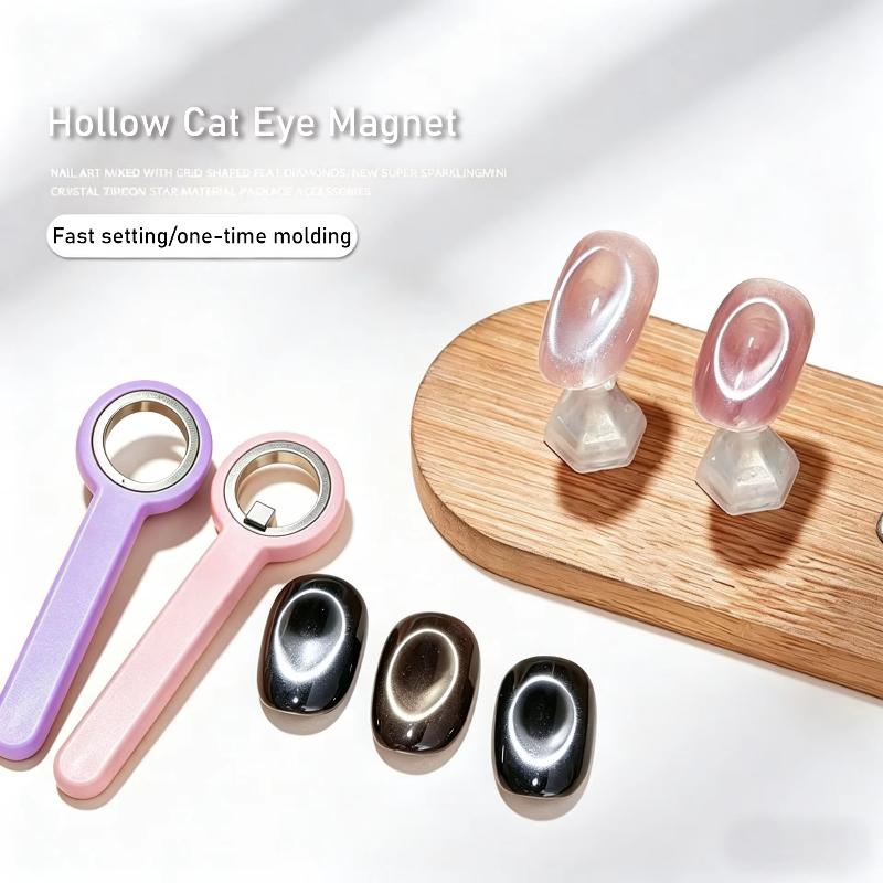 Anello Magnetico per Unghie Cat Eye Strumento Magnetico con Manico per Smalto Gel Cat Eye Manicure Fai da Te Strumenti per Manicure