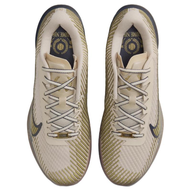 Nike Court Vapor 11 Hc Premium Sanddrift Thunder Blue Gum Medium Brown Metallic Gold Sneakers FN4735-101