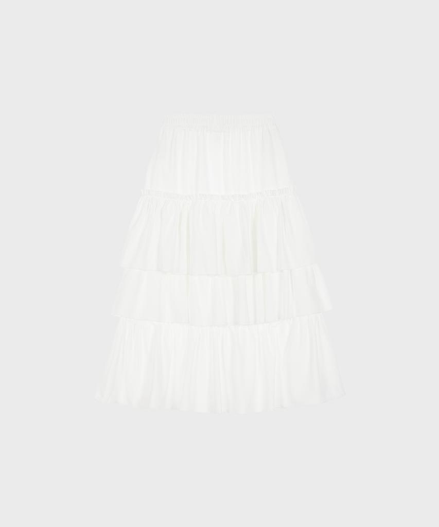 Alkialka Tiered Maxi Skirt (Ivory)