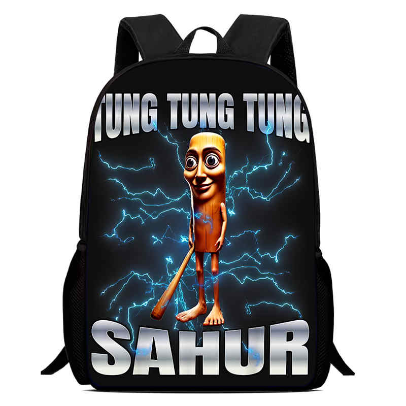 15 in Funny BrainRot Child School Backpack Aged 5-10,Cartoon School Bags for Boys Girls,Light Weight & Durable Kids Bakpack