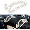 2PCS Elegant Pearl Car Seat Headrest Hook, Cute Pearl Car Seat Back Hook Storage Organizer, Exquisite Headrest Hanger Purse Holder Interior