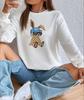Printed Crew Neck Sweatshirt for Women, Unique Patterns, Ideal for Shopping & Errand