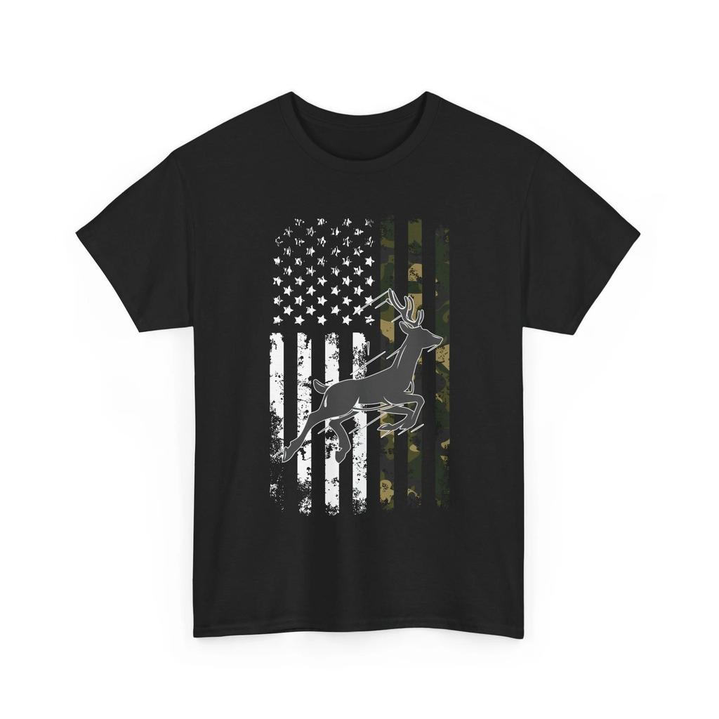 Deer Hunting Camo American Flag Shirt, Deer Hunting Season Lovers Men Dad Shirt