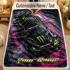 Flonel TæppeMonster Energy Eget Navn Tekst Personliggjort Blødt Varmt Kaste Tæppe Boligindretning Gave