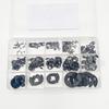 290-Piece Black Manganese Steel C-Type Snap Ring Set, Sizes M1.2-M15