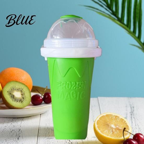 Food Grade Silicone Slush Cup Maker Cup  Portable Squeeze Ice Smoothie Refreshing Slushie with Lid  for Juice Milk Soda Family Summer