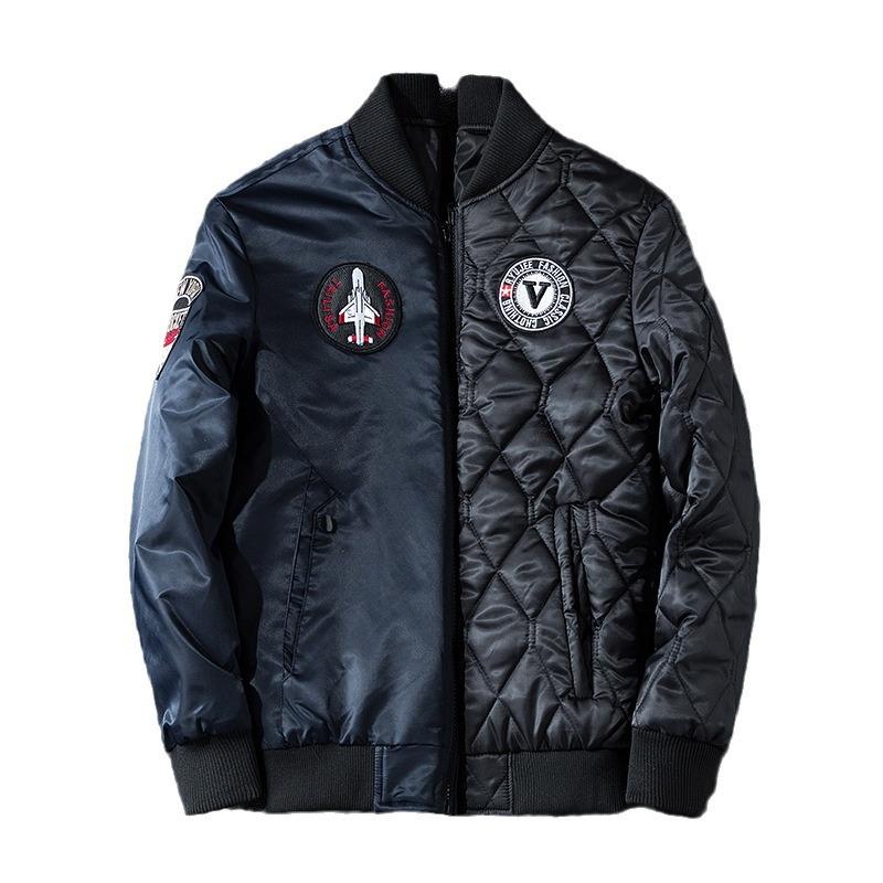Tuta da volo in cotone reversibile Giacca bomber Cappotto in cotone Spallina Logo aquila Giacca alla moda trendy