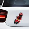 Kinder Fahren Motorräder Autoaufkleber Wasserdichte Vinyl-Abziehbilder Auto Karosserie Fenster Stoßstange Dekor Motorradhelm Aufkleber TM141