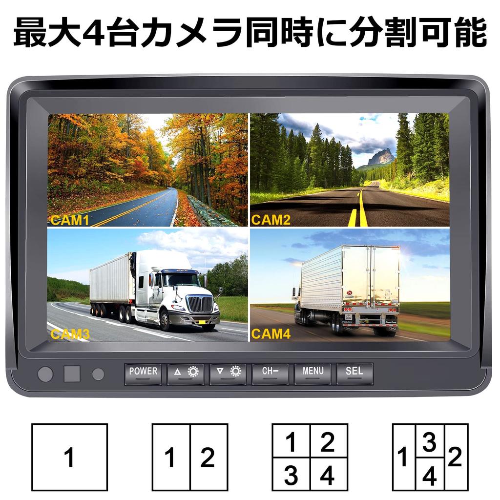 MJXD Rückfahrkamera und Monitor LKW Kabellos HD 1080P DVR DIY Nachtbild IP68 Set, Zubehör, Aufnahme, 12V-24V Kompatibel, Anleitung, Sicht,