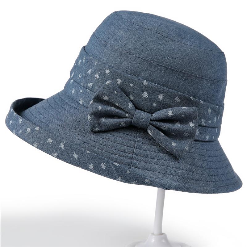 Hat Female Spring And Autumn Mother Bucket Hat Big Brim Thin Cloth Hat Old Man Hat Grandma Pot Hat Old Lady